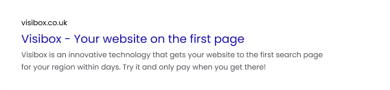 Google search example before title tag change